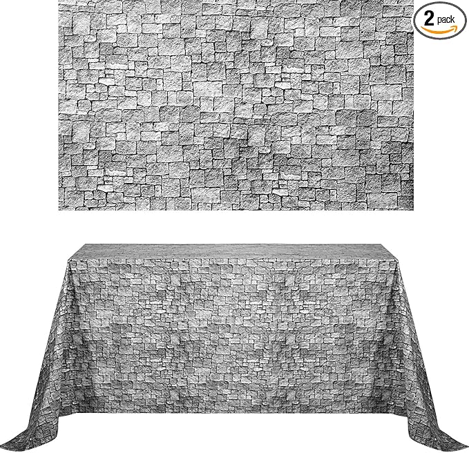 Chuangdi 2pcs 4.5 x 9 Feet Brick Wallpaper Peel and Stick Backdrop Tablecloth by Chuangdi