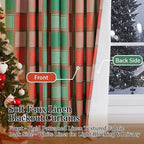 Lajode Plaid Curtains for Living Room 63 Inch Long - Image 5