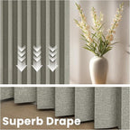 AJAZZ Blackout Accordion Door Curtain 98"x78" Grey - Image 6