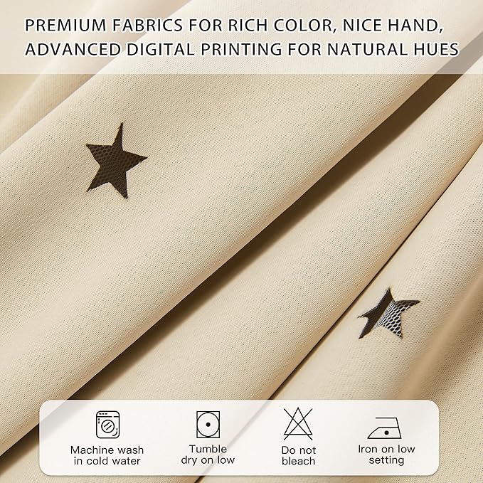 XiDi Curtains for Bedroom Decor Beige34/72/1 - Image 5