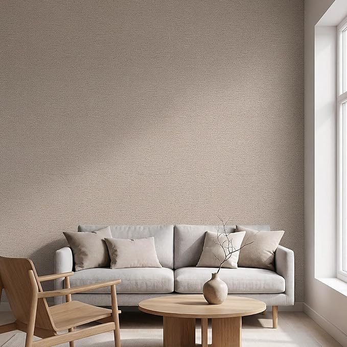 WADILE Grasscloth Peel and Stick Wallpaper 23.6in x 236in, Textured Contact - Image 3