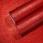 CHIHUT 15.7''x236'' Shiny Red Glitter Wallpaper Stick and Peel by CHIHUT