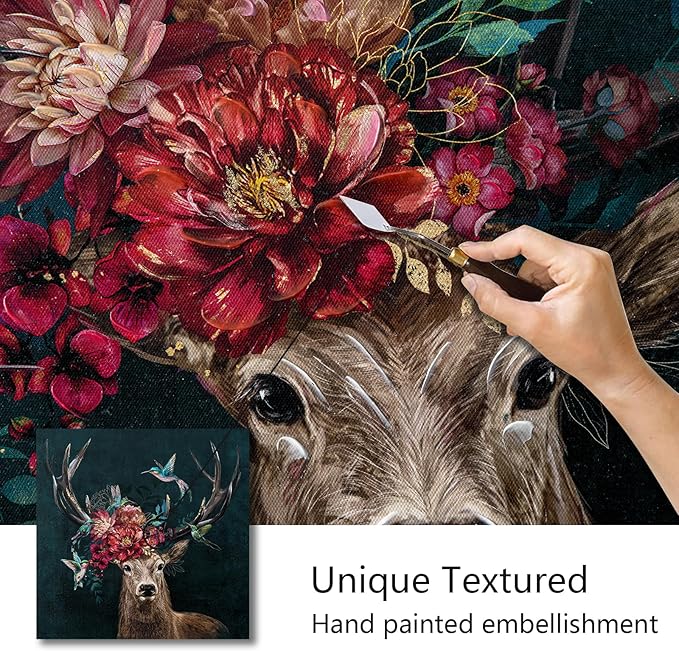 JolyWell Deer Canvas Wall Art - Image 2