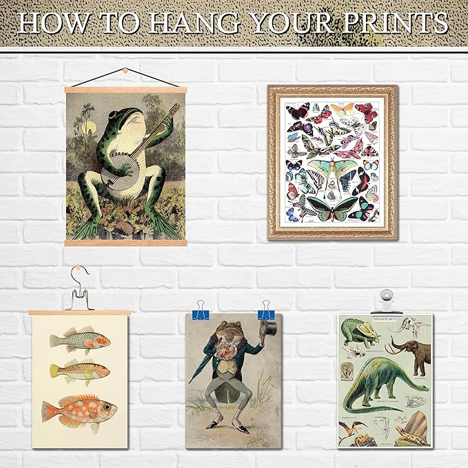 LANCHI95 6 Pcs Vintage Botanical Wall Art Set – Unframed Aesthetic Cottagecore - Image 5