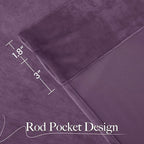NICETOWN Lavender Purple Velvet Curtains 84 inches Long - Image 7