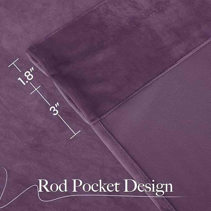 NICETOWN Lavender Purple Velvet Curtains 84 inches Long - Image 7