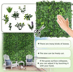 Artificial Green Boxwood Grass Wall Roll: 40"x120" UV Protected Ivy Privacy - Image 3