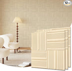 Velvet 3D wall Panels for Interior Decor Peel and Stick, Soundproof Geometric by Unknown