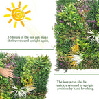 ODTORY Artificial Greenery Grass Wall Panels: 20''x 20'' 12P UV-Anti Faux Ivy - Image 7