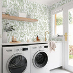 Timeet Peel and Stick Wallpaper Green Floral Wall Paper - Image 5