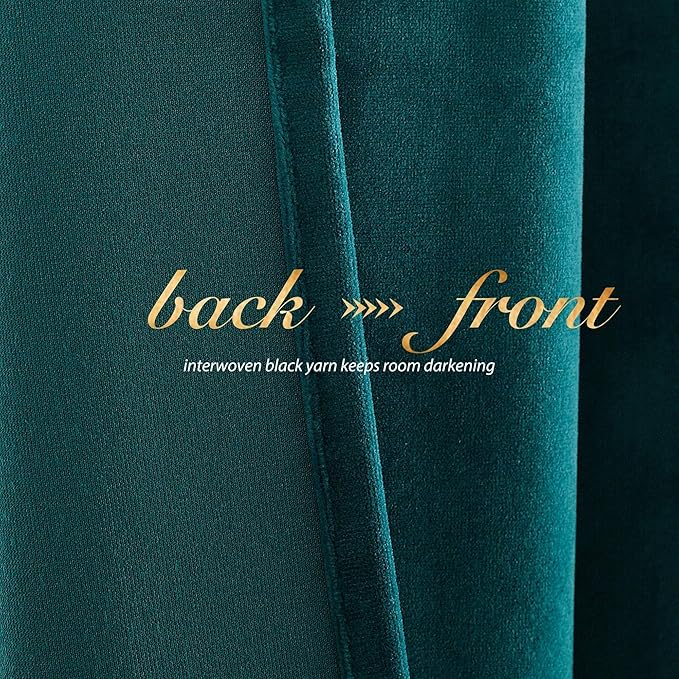 NICETOWN Teal Curtains for Living Room, Rod Pocket Privacy Enhancing Light - Image 5