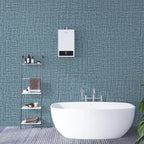 TANONE Blue Contact Paper Peel and Stick 15.8 in X 118 in, Grasscloth Wallpaper - Image 6