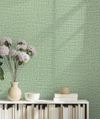 Guvana Grasscloth Peel and Stick Wallpaper Green Textured Contact Paper Modern - Image 2