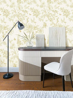 Froluya Cream White and Gold Floral Wallpaper Peel and Stick Wallpaper - Image 3
