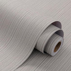 FUKU MON Grasscloth Fabric Wallpaper 24" X 394" Textured Mocha Gray Thick Linen - Image 6