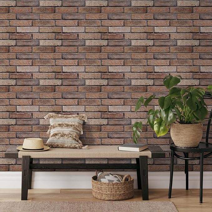 Commomy 3D Peel and Stick Brick, Ultralight Thin PVC Faux Brick Wall Panels - Image 9