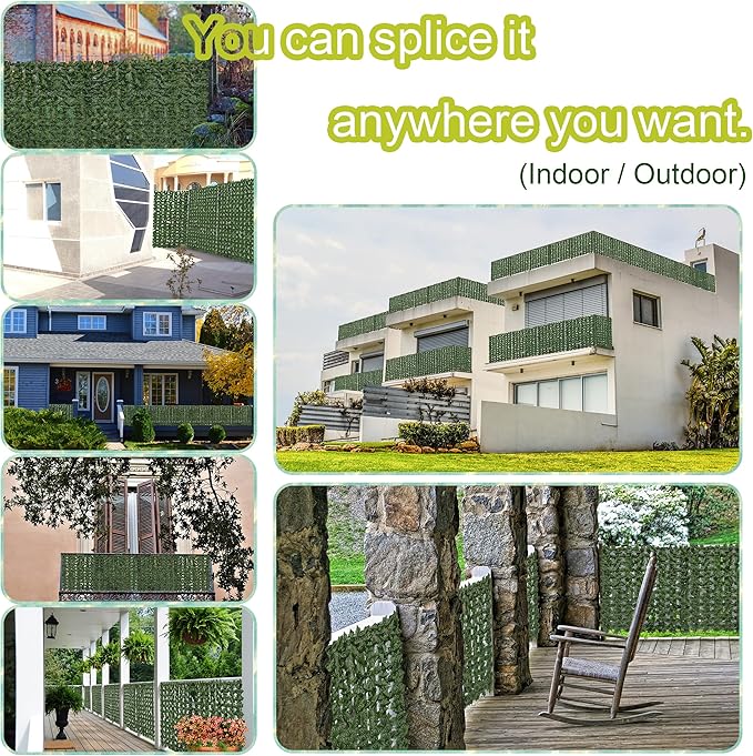 Artificial Ivy Privacy Fence Screen, Garden Greenery Decor - Image 5