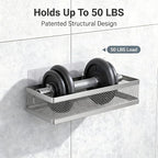 PUSDON Mesh Shower Caddy Wall Mount, Heavy Duty Adhesive Bathroom Shelf - Image 5