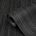Black Grasscloth Peel and Stick Wallpaper Texture Contact Paper A Set of 15.7" by Biyoeepeelstickwallpaper