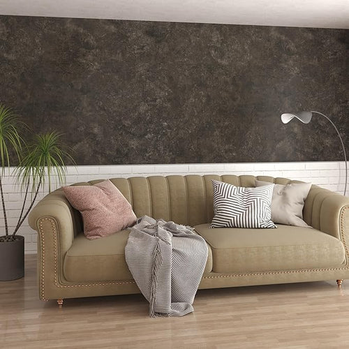 3yecao 31"×1181" Big Roll Large Size Wide Thick Dark Brown Tan Grey Concrete - Image 2