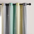 XiDi Curtains for Bedroom Decor, Rainbow GreenYellowGrey34/45/1 by Addsomecolortolife