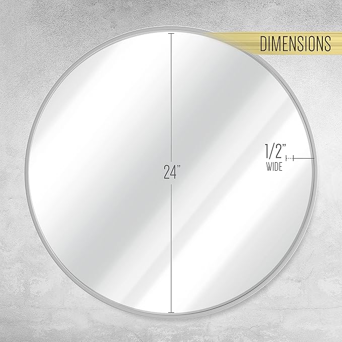 HBCY Creations Medium Round Mirror, Living Room and More, Modern Minimalist - Image 6