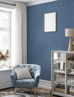 Blue Wallpaper Grasscloth Peel and Stick Wallpaper 17.7inch x 393.7inch - Image 7