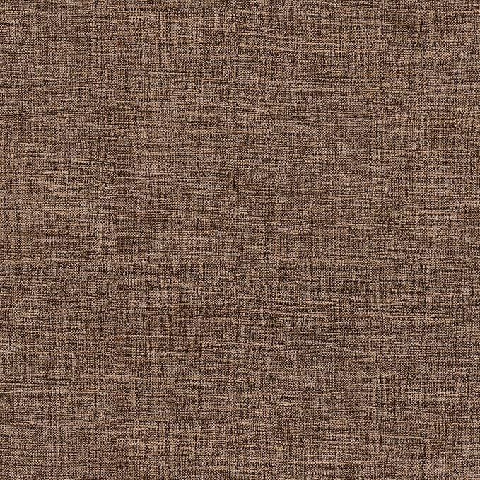 Amiya Grasscloth Brown Wallpaper 17.3"x120" Peel and Stick Faux Fabric Linen by AMIYApeelandstickwallpaper
