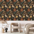 Simon&Siff Boho Peel and Stick Wallpaper, 17.3" x 1200" Sun Floral Retro - Image 6