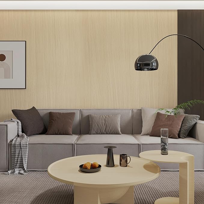 BOMENG White Oak Wood Contact Paper Peel and Stick Light Oak Wallpaper - Image 9