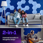 Acoustic Panels 12-Pack Soundproof Wall Panels 12"X10.4"X0.4" Sound Panels High - Image 2