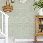 HueBurst Grasscloth Peel and Stick Wallpaper 17.3"x197" Renter Friendly - Image 6
