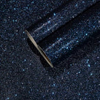 CHIHUT Black Blue Glitter Wallpaper Peel and Stick 15.7''x100'' Sparkle Glitter by CHIHUT