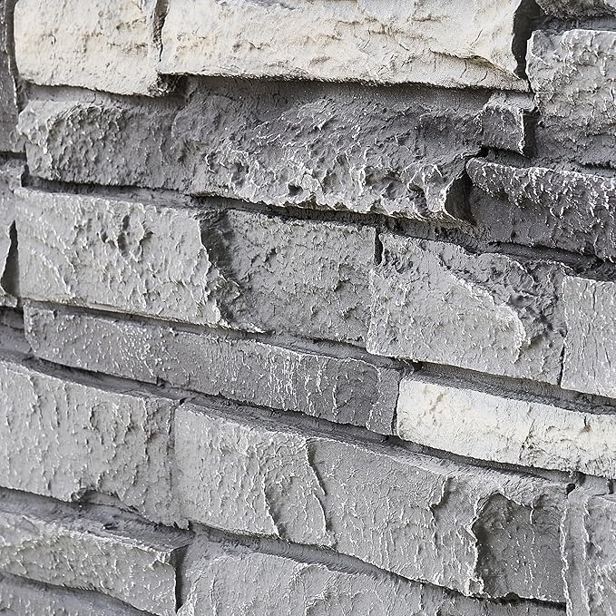 1.77 Inch Deep 3D Faux Stone Panels Stucco Wall Cover Rustic Stone Veneer - Image 4