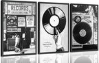 3Pcs Retro Music Poster Wall Art Fashion Black And White Photography Preppy by Yanertds