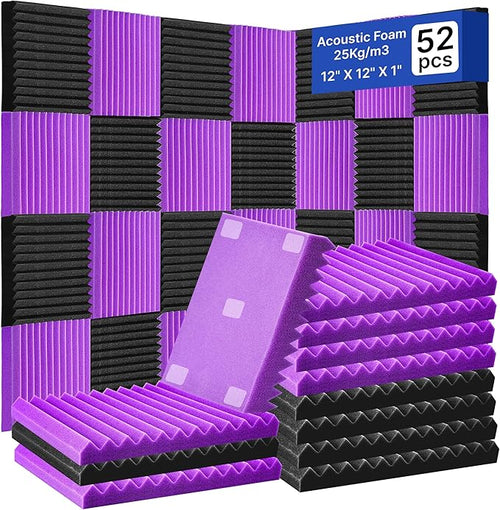 52 Pack Acoustic Foam Panels by Unknown