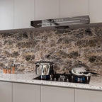 BAYYA Brown Marble Paper Granite Peel and Stick Kitchen Backsplash Wallpaper - Image 2