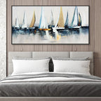 Canvas Wall Art Abstract Wall Decor Sailboat Picture Framed Artwork Modern - Image 4