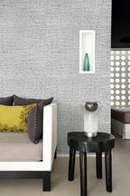 Gray Grasscloth Peel and Stick Wallpaper Textured Contact Paper 15.7inch x - Image 5