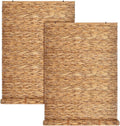 DoubleFill 2 Pcs Bamboo Shades Outdoor Reed Roll Up Blinds 36" W x 72" H by DoubleFill