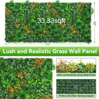 Grass Wall Panels Roll, UV-Anti Faux Greenery Plant Boxwood Panels - Image 2