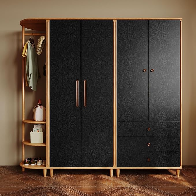 Abyssaly Black Textured Wallpaper Peel and Stick - Image 6
