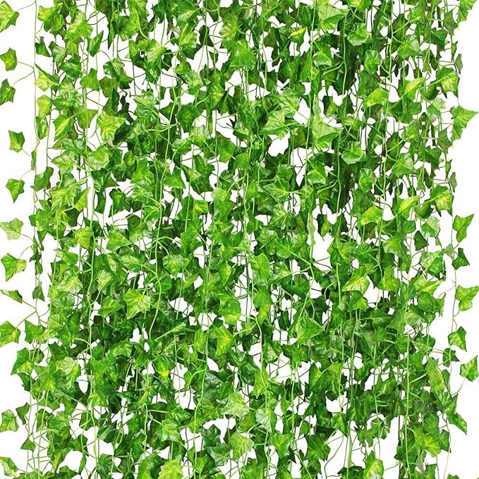 CQURE 120Pack 840Ft Artificial Ivy Fake Vines, Ivy Garland Greenery Garland by CQURE