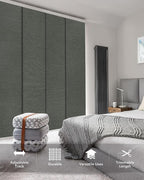 GoDear Design Shimmering Adjustable Sliding Panel Track Blinds, Vertical Window - Image 2
