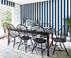 Guvana 17.7"x197" Navy Blue Wallpaper Striped Peel and Stick Wallpaper Blue and - Image 4