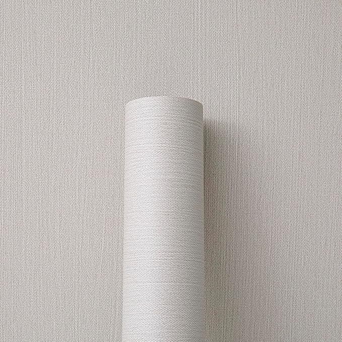 Haimin Fabric Wallpaper Textured Contact Paper Peel and Stick Faux Linen Wall - Image 9