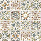 Wudnaye Bohemian Wallpaper Peel and Stick Faux Tile Contact Paper 17”×196” Tile by Wudnaye