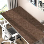 Brown Grasscloth Peel and Stick Wallpaper 17.3"x480" Faux Linen Textured - Image 9