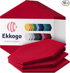 Acoustic Panels 12-Pack Soundproof Wall Panels 14"X12.1"X0.4" Sound Panels High by EkkogoAcousticPanels