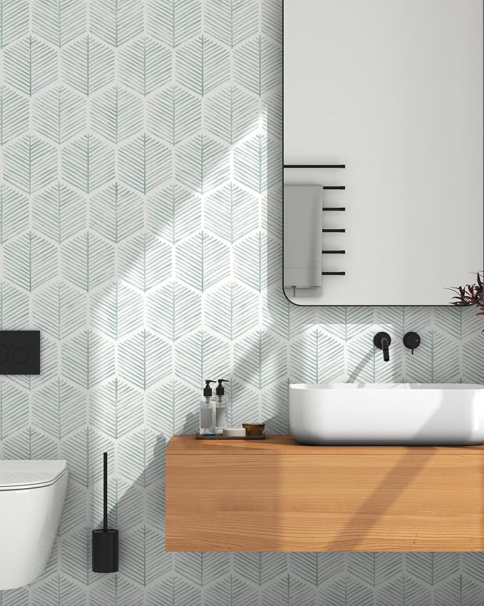 Modern Peel and Stick Wallpaper 17.3''×118'' Geometric Wallpaper Boho Contact - Image 2